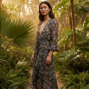 America & Beyond Swim | New America & Beyond Always Animal Floral Blue/Green Kim